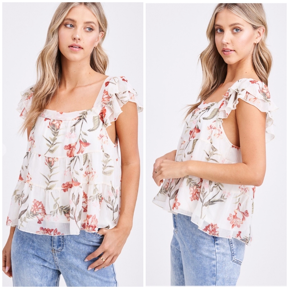Jacquie The Label  Floral Relaxed Fit Top - Picture 6 of 8